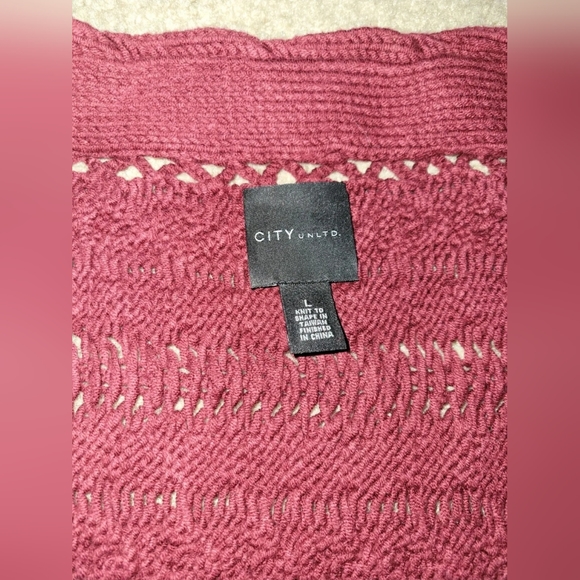 Chunky Knit City UNLTD Sweater Bell Sleeves Knit Womens size Large Excellent! - Picture 5 of 9